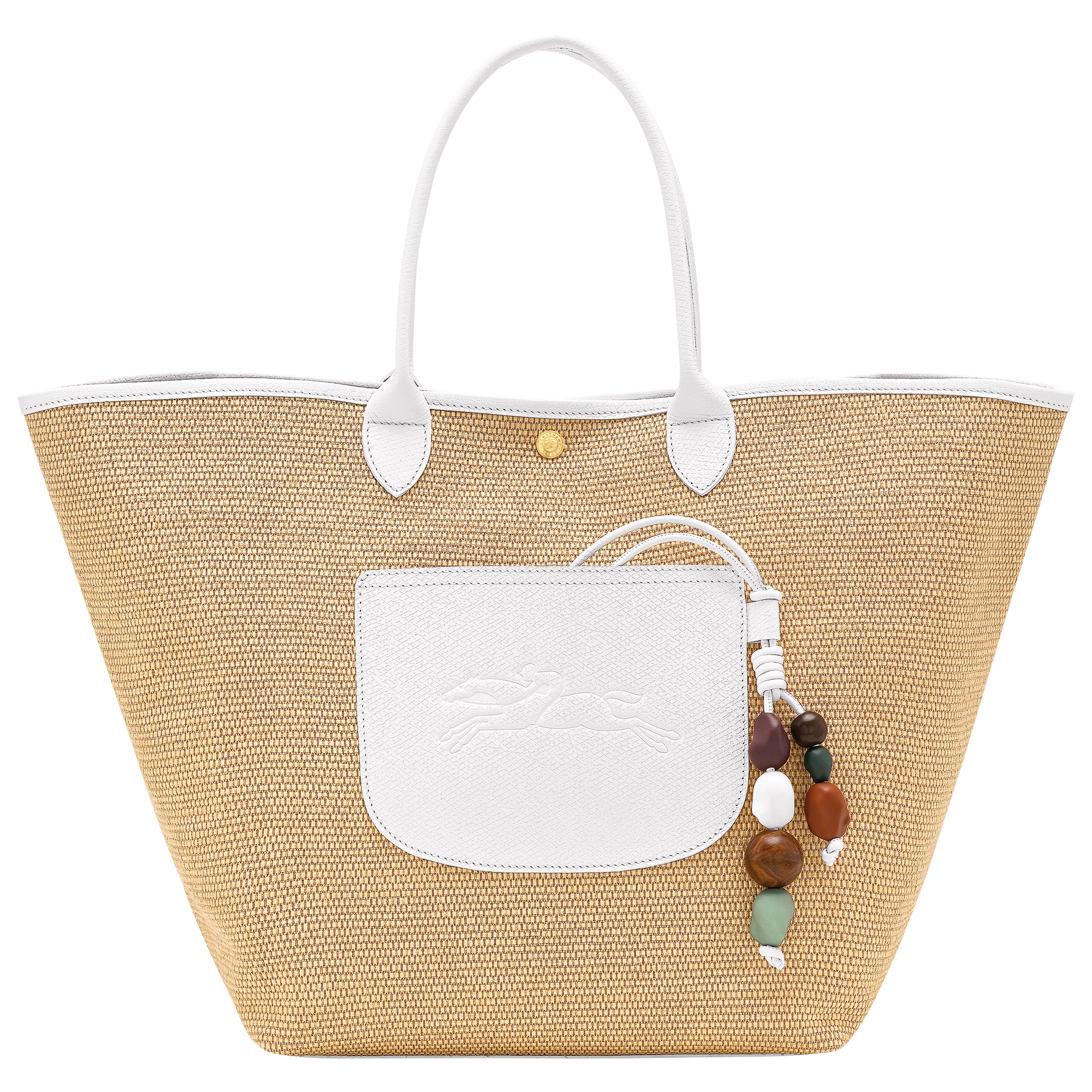 Le Pliage Collection M Basket bag / White - Canvas