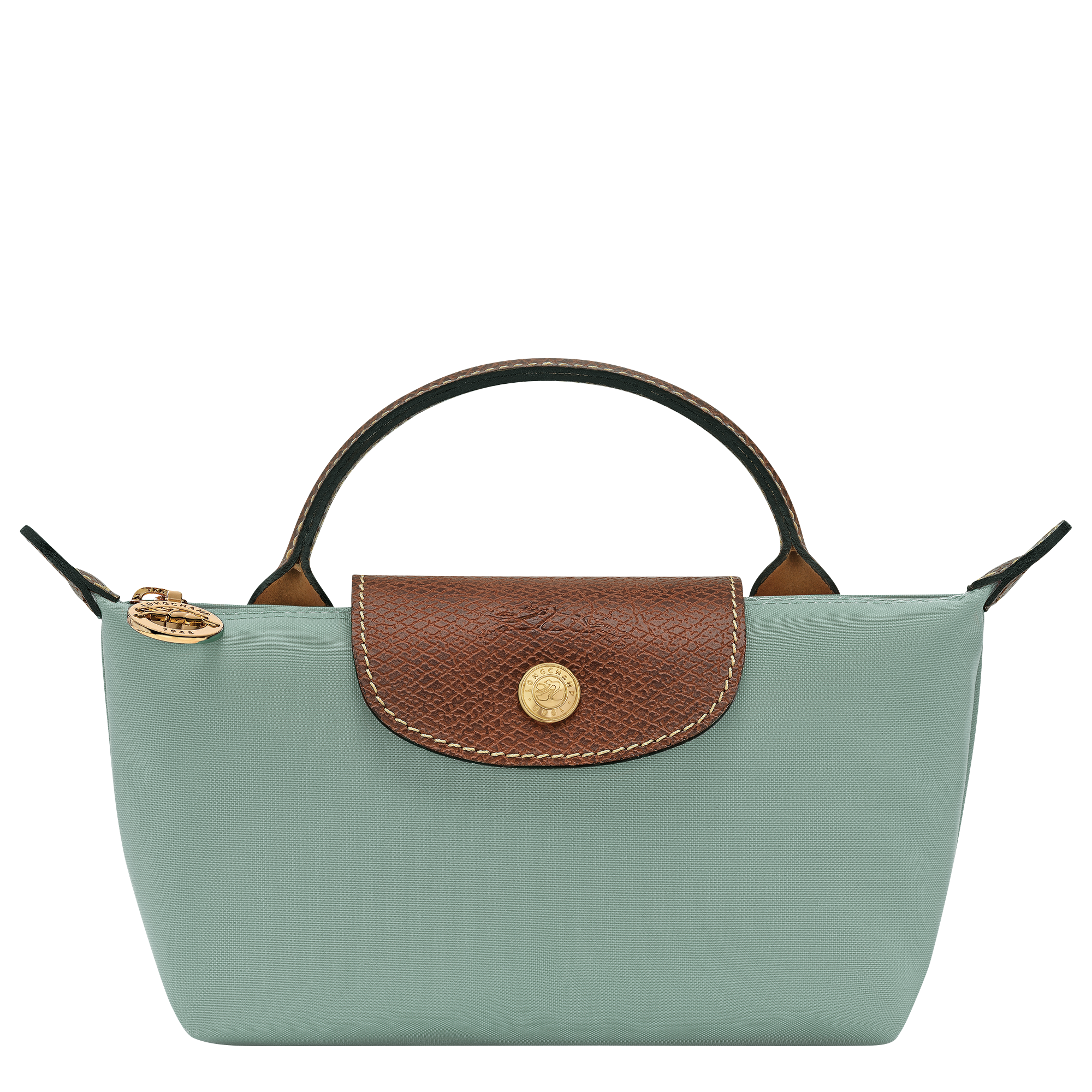 Le Pliage Original Pouch with handle / Celadon - Recycled canvas