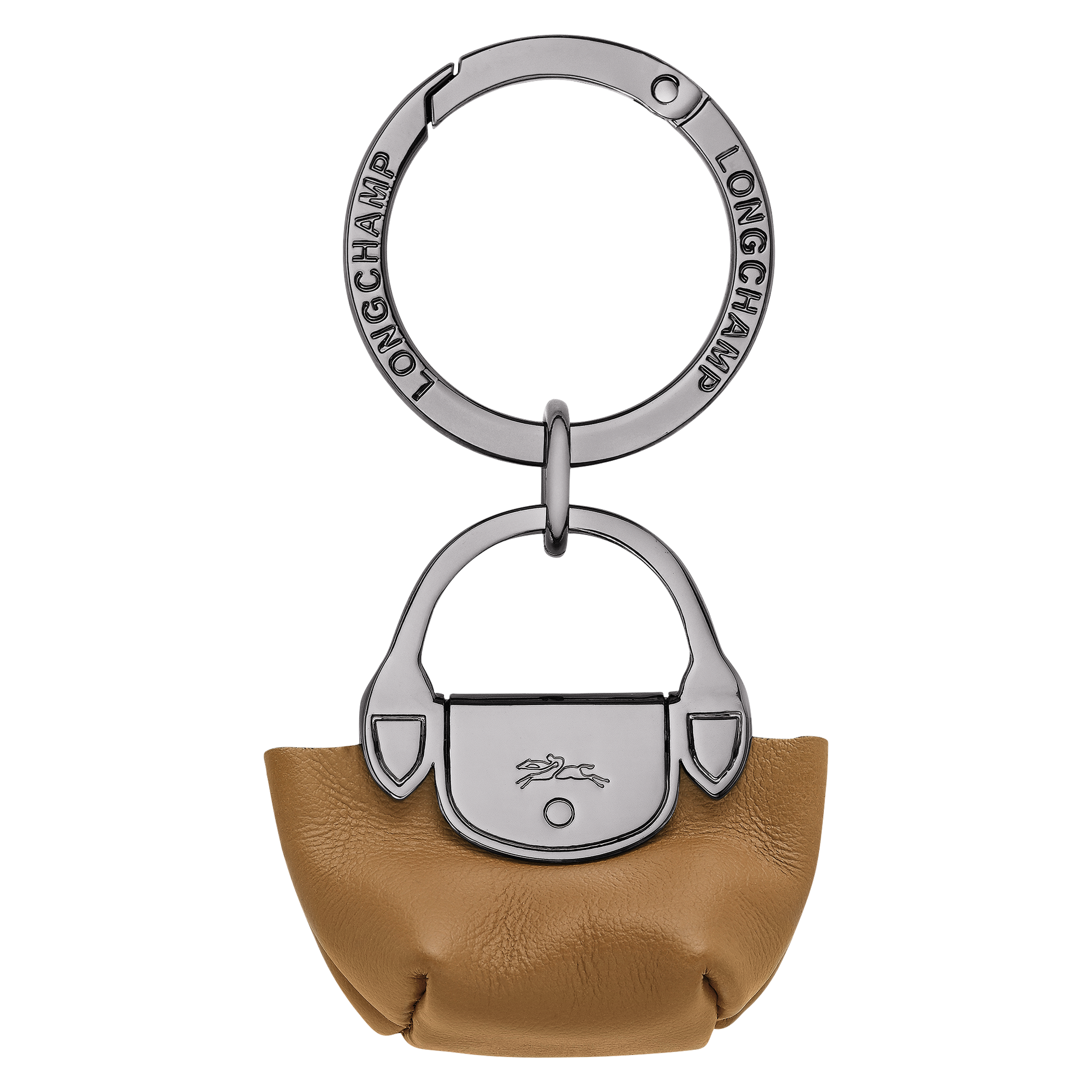 Le Pliage Xtra Key ring / Tobacco - Leather