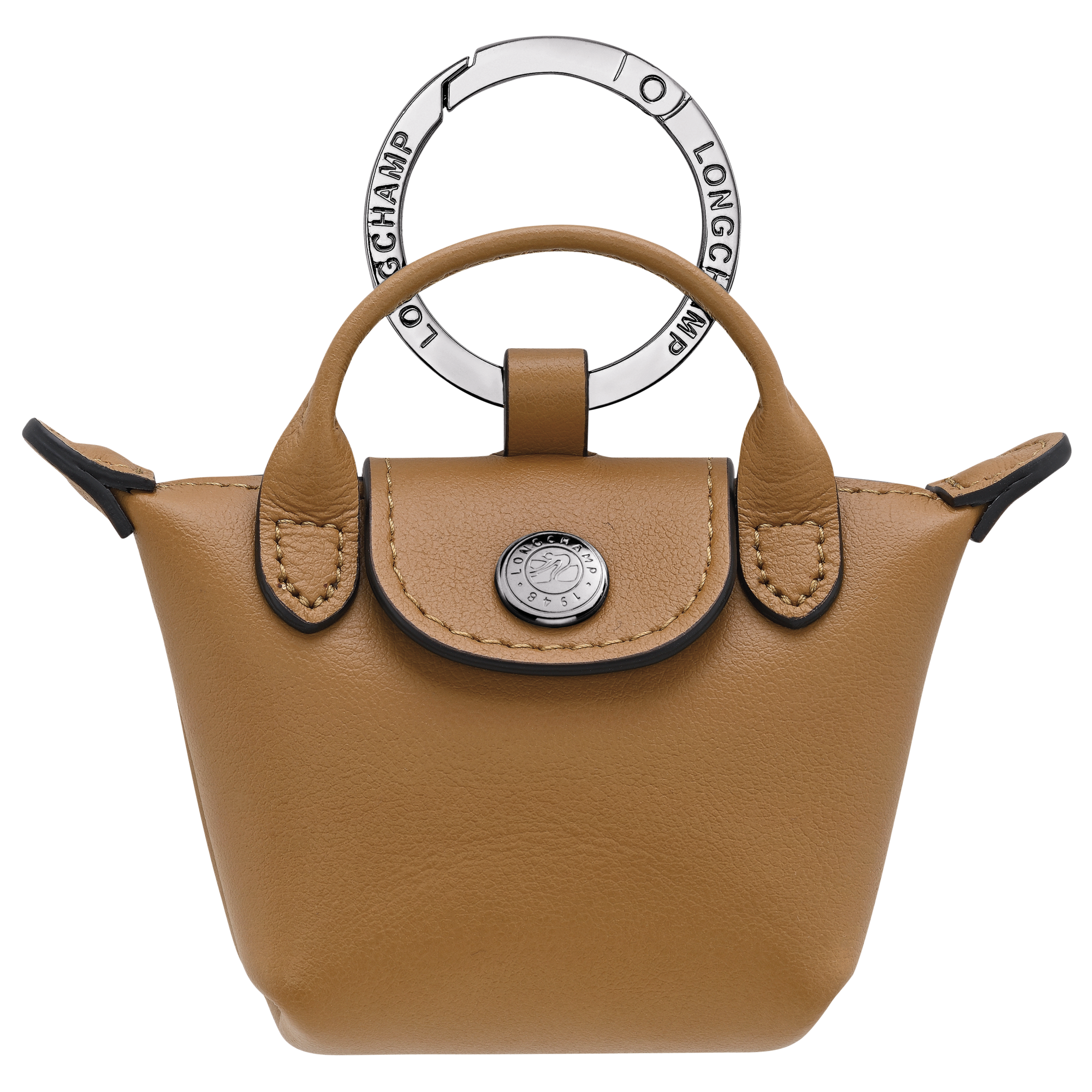 Le Pliage Xtra Key ring / Tobacco - Leather