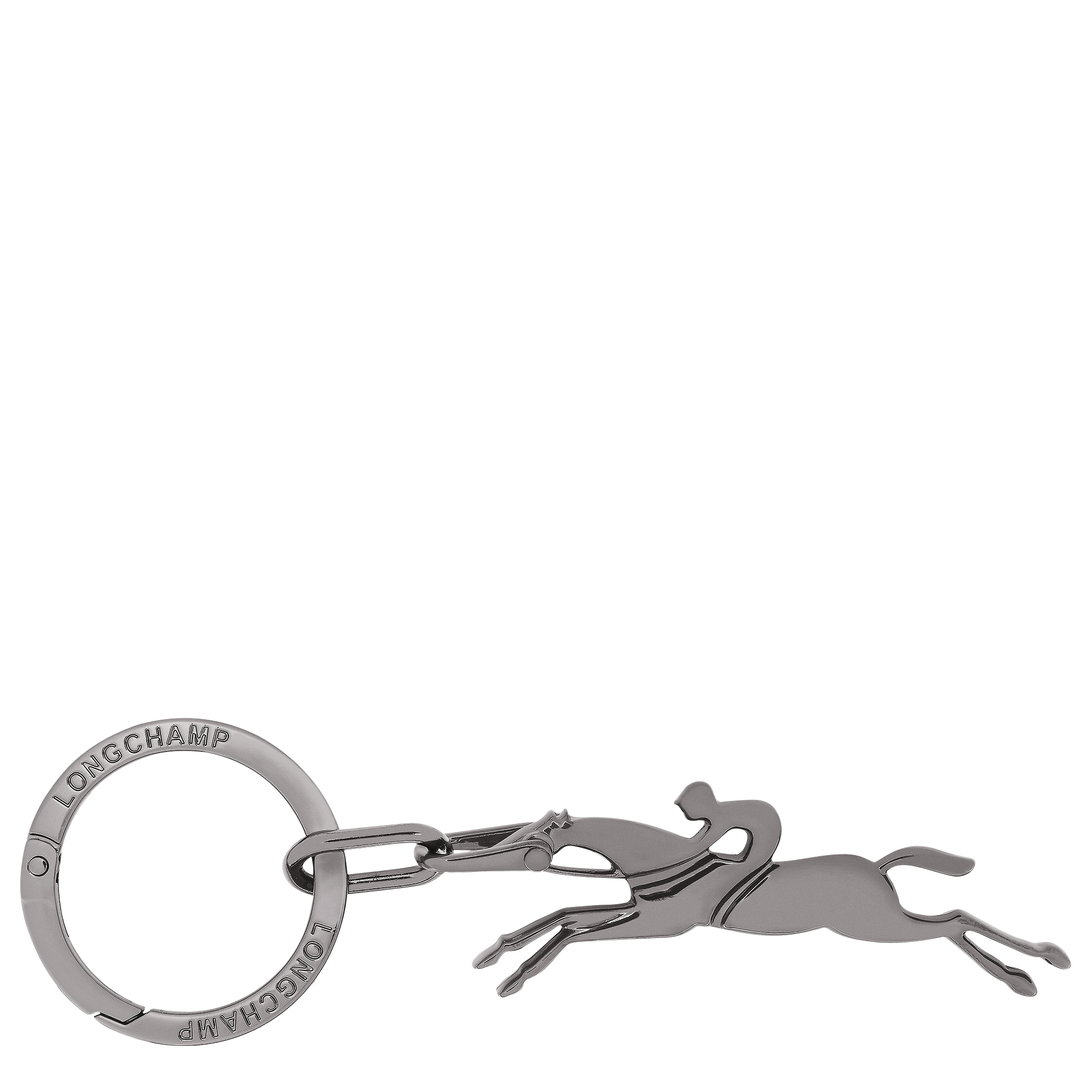 Cavalier Longchamp Keyring / Black - Metal