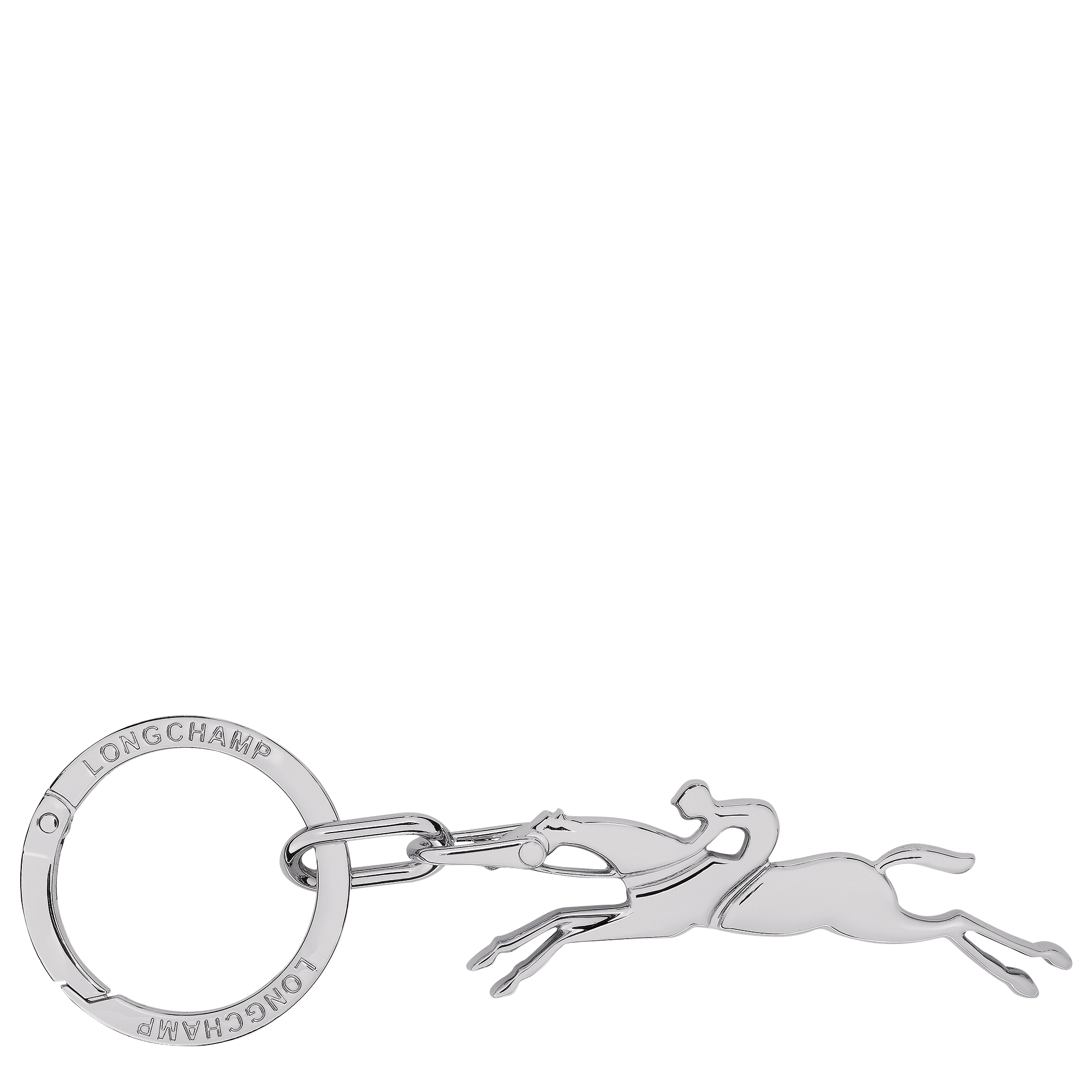 Cavalier Longchamp Keyring / Silver - Metal