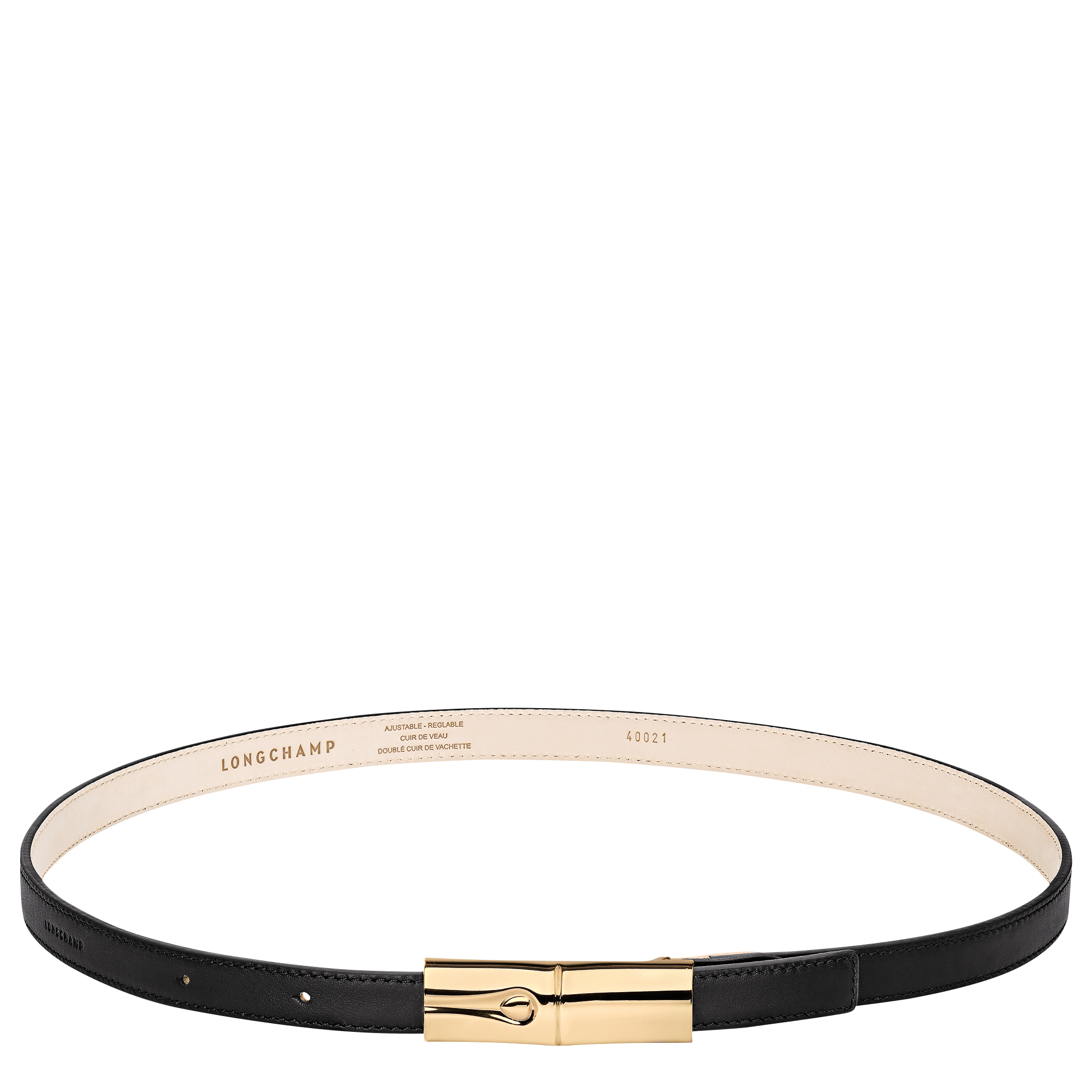 Le Roseau Ladies' belt / Black - Leather