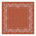 French Bandana Silk scarf 50 / Brick - Silk