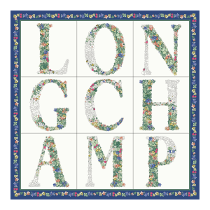 Le Jardin Longchamp Silk scarf 50 / Navy - Silk