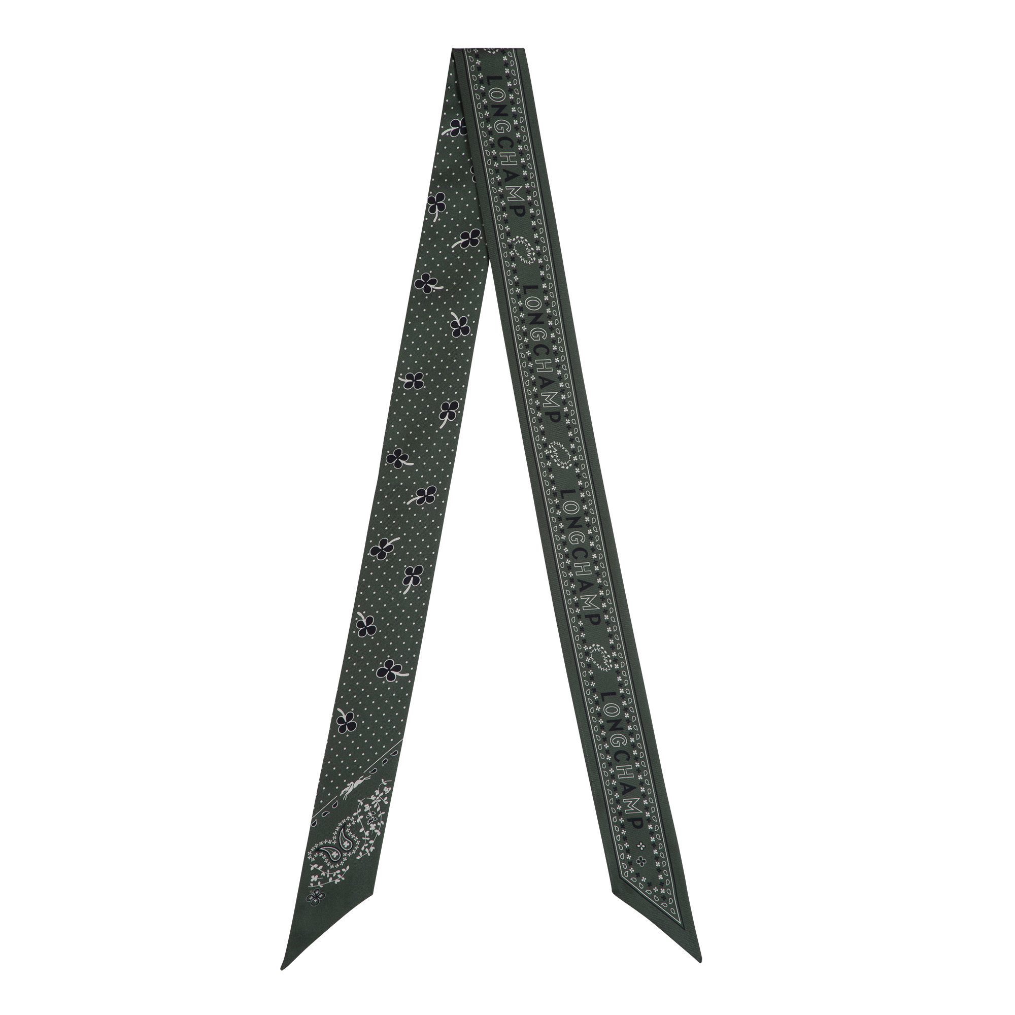 French Bandana Headband / British Green - Silk