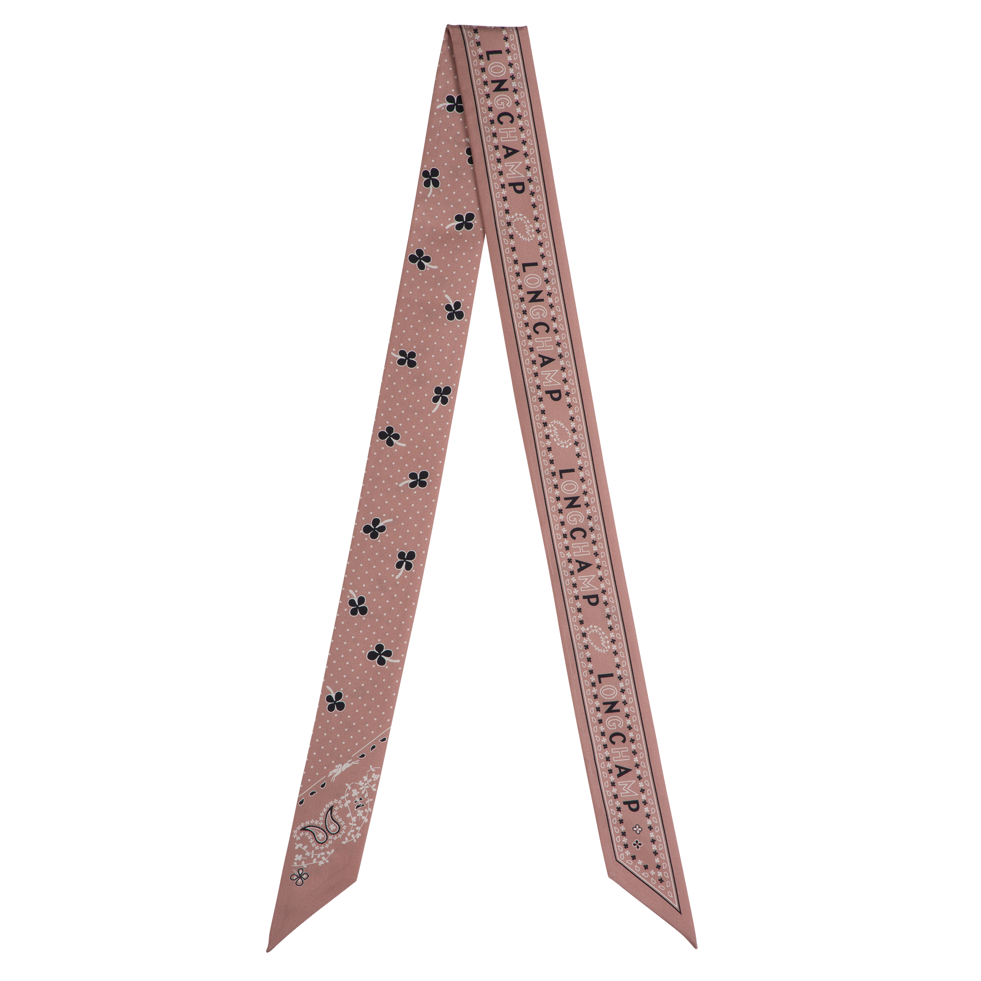 French Bandana Headband / Pink Tea - Silk