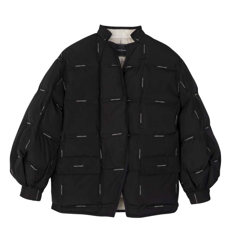 Jacket / Black - Quilted techno-taffeta