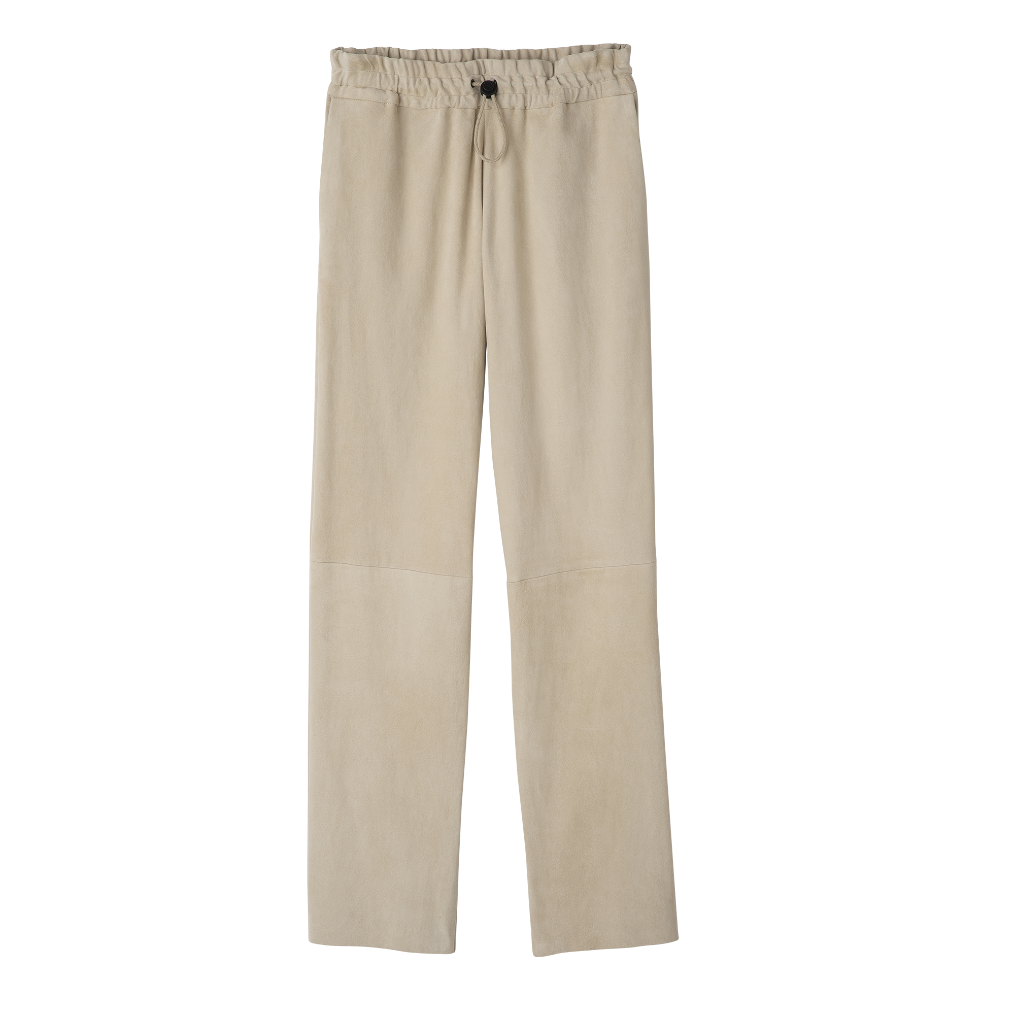 Leather straight pants / Linen - Leather