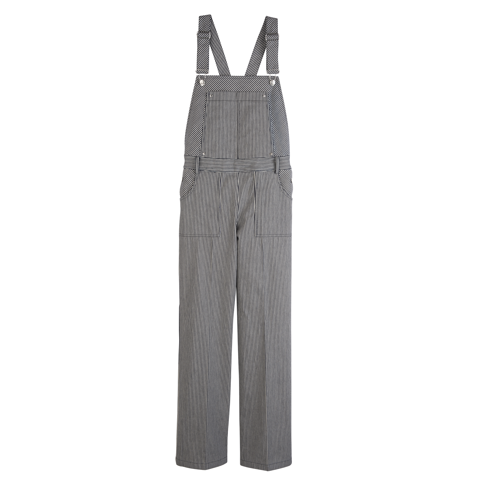 Jumpsuit / Navy - Jacquard stripes