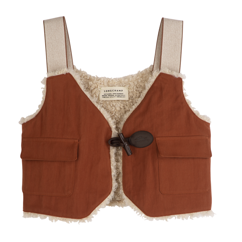 Cardigan / Marmalade - Faux fur-lined cotton