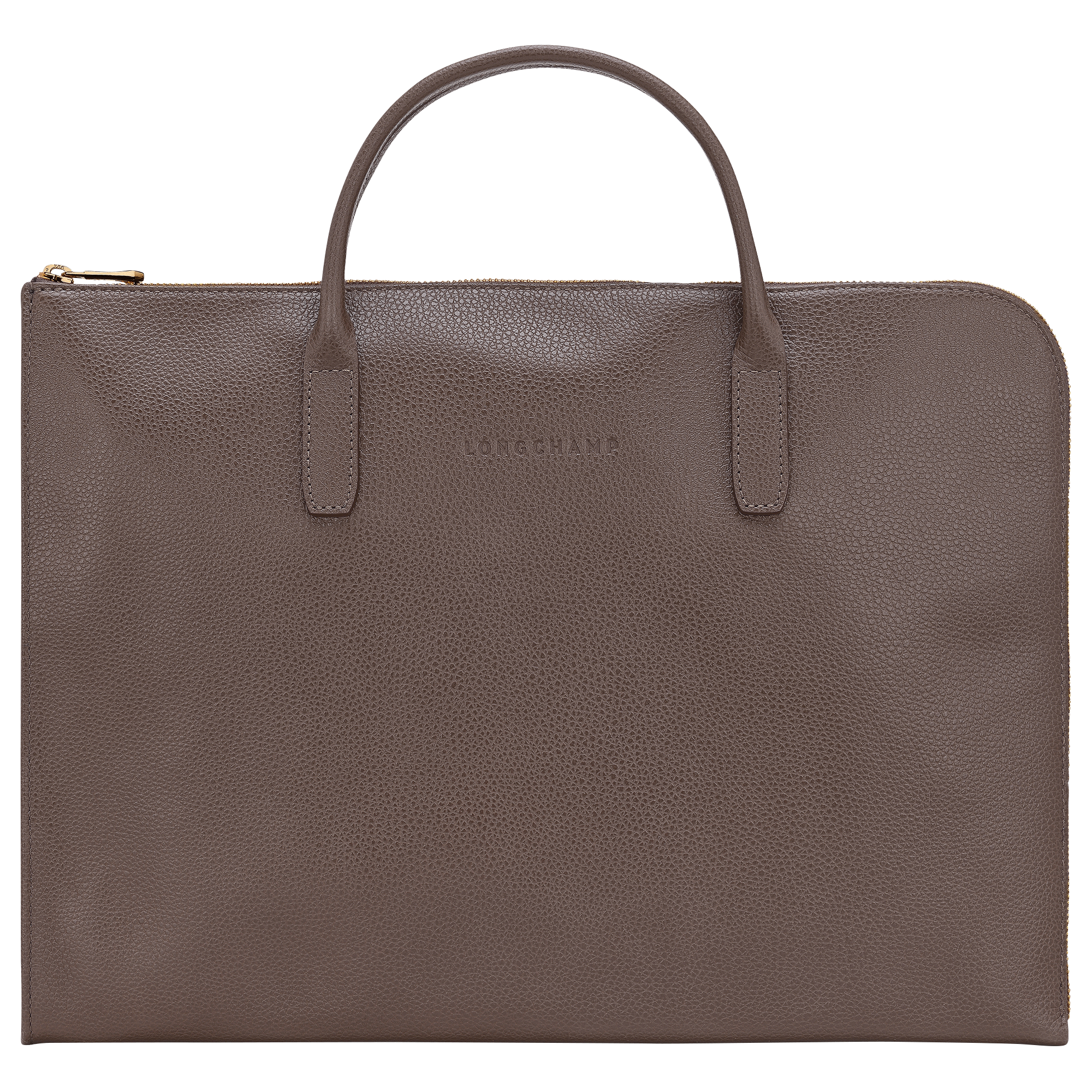 Le Foulonné S Briefcase / Taupe - Leather
