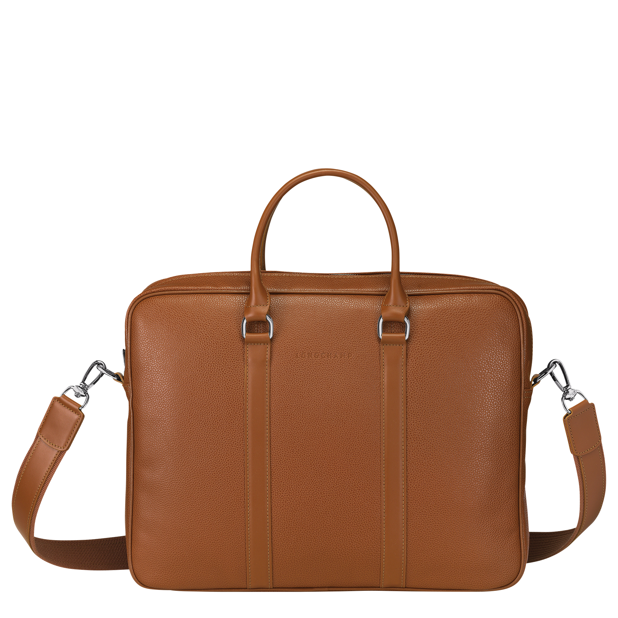 Le Foulonné S Briefcase / Caramel - Leather
