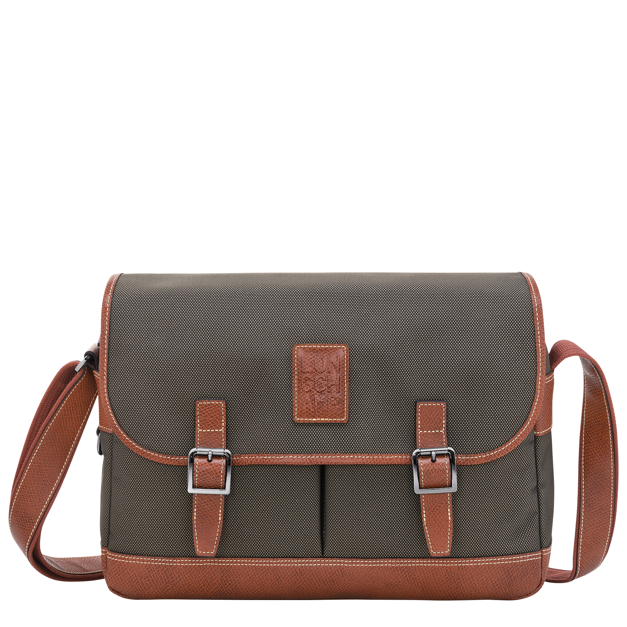 Boxford L Crossbody bag / Brown - Recycled canvas