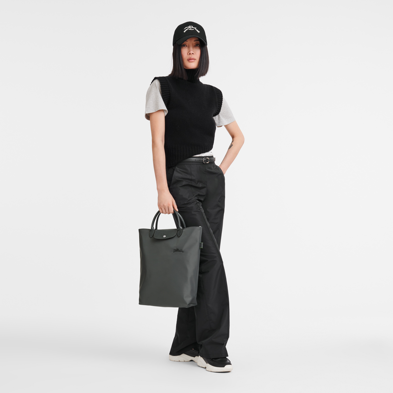 Le Pliage Green M Tote bag / Graphite - Canvas - 图片 20