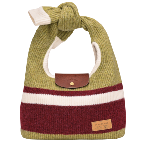 Le Pliage Collection Shoulder bag / Pistachio/Burgundy - Knit