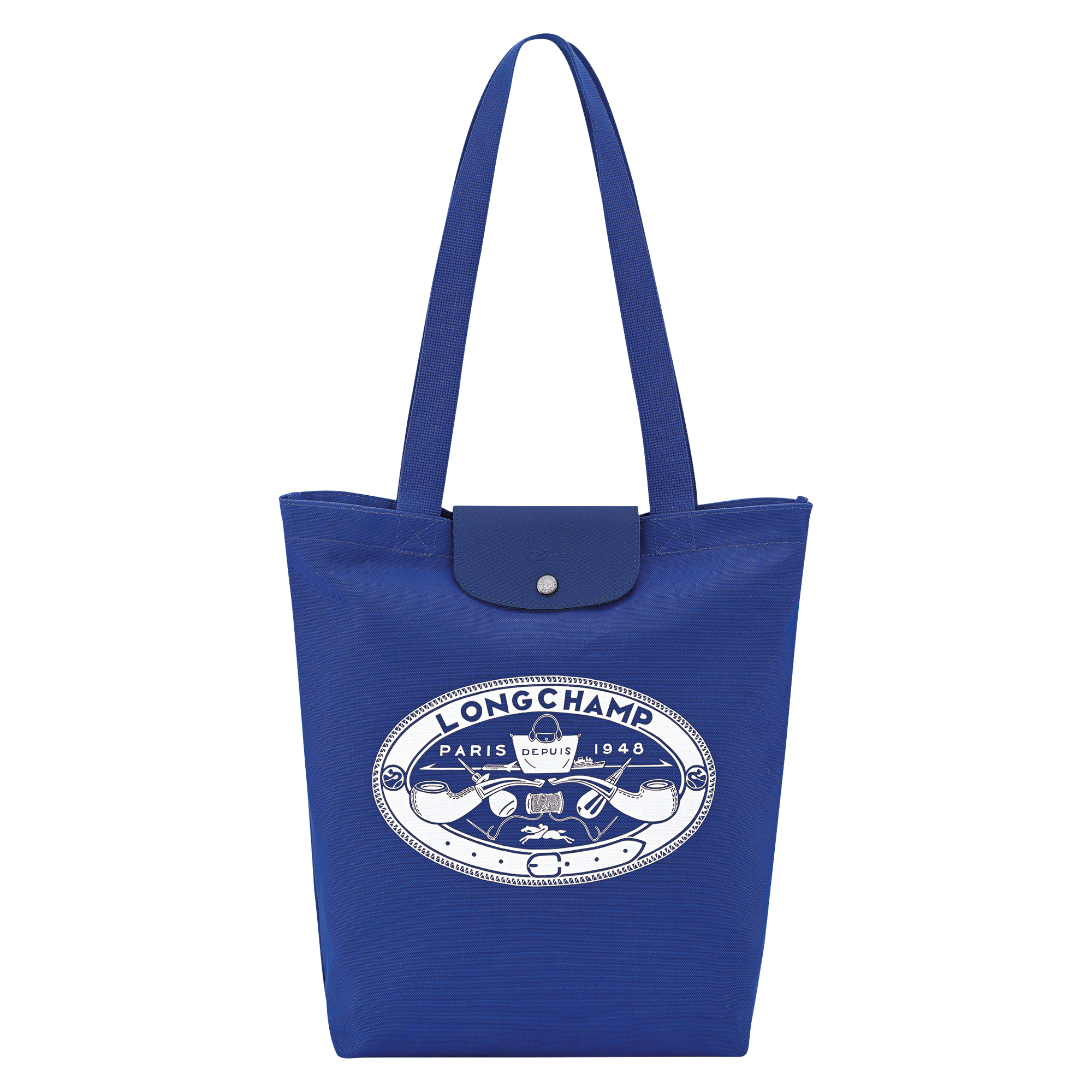 Le Pliage Collection M Tote bag / Cobalt - Canvas