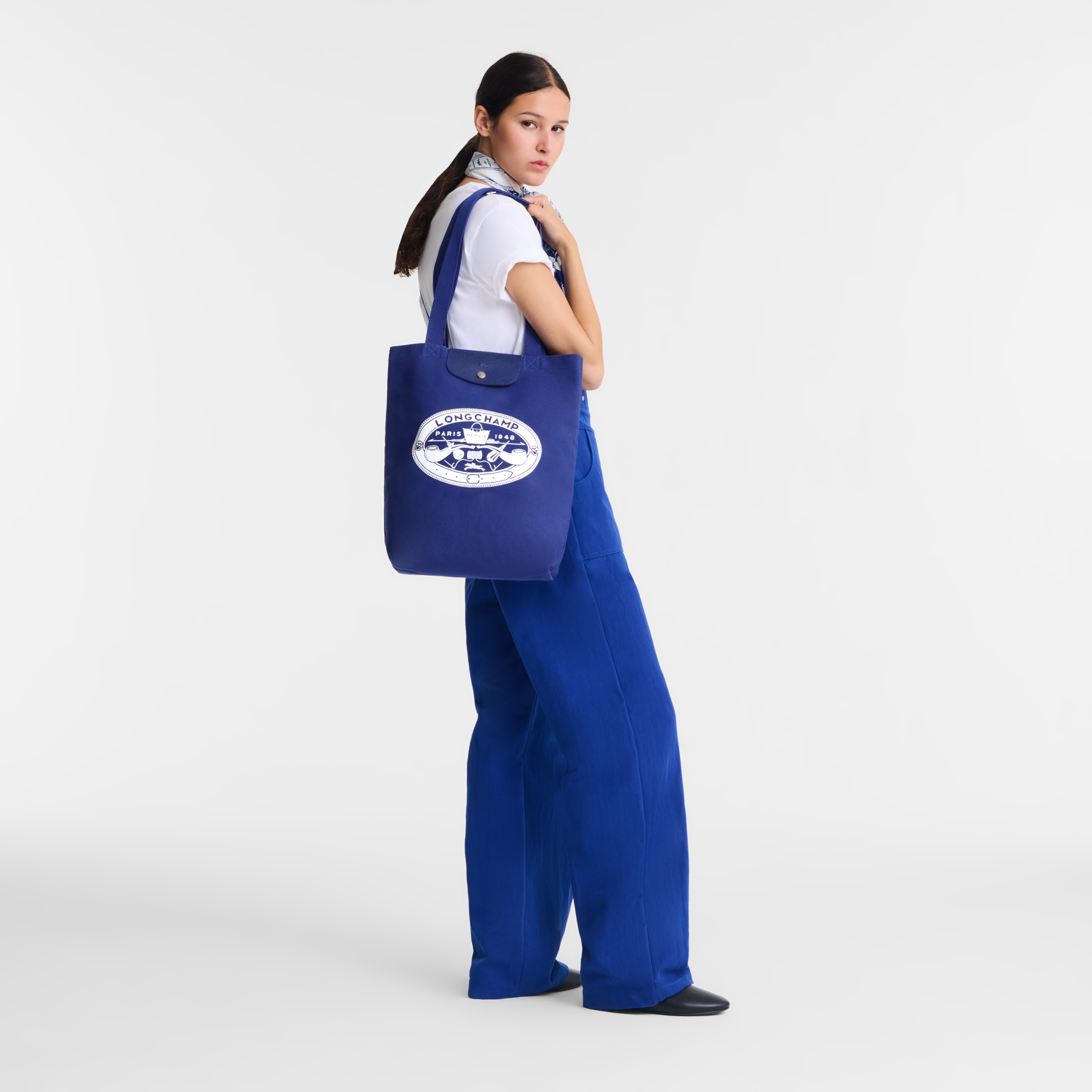 Le Pliage Collection M Tote bag / Cobalt - Canvas - 图片 2