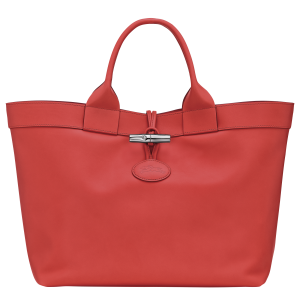 Le Roseau L Tote bag / Red - Leather