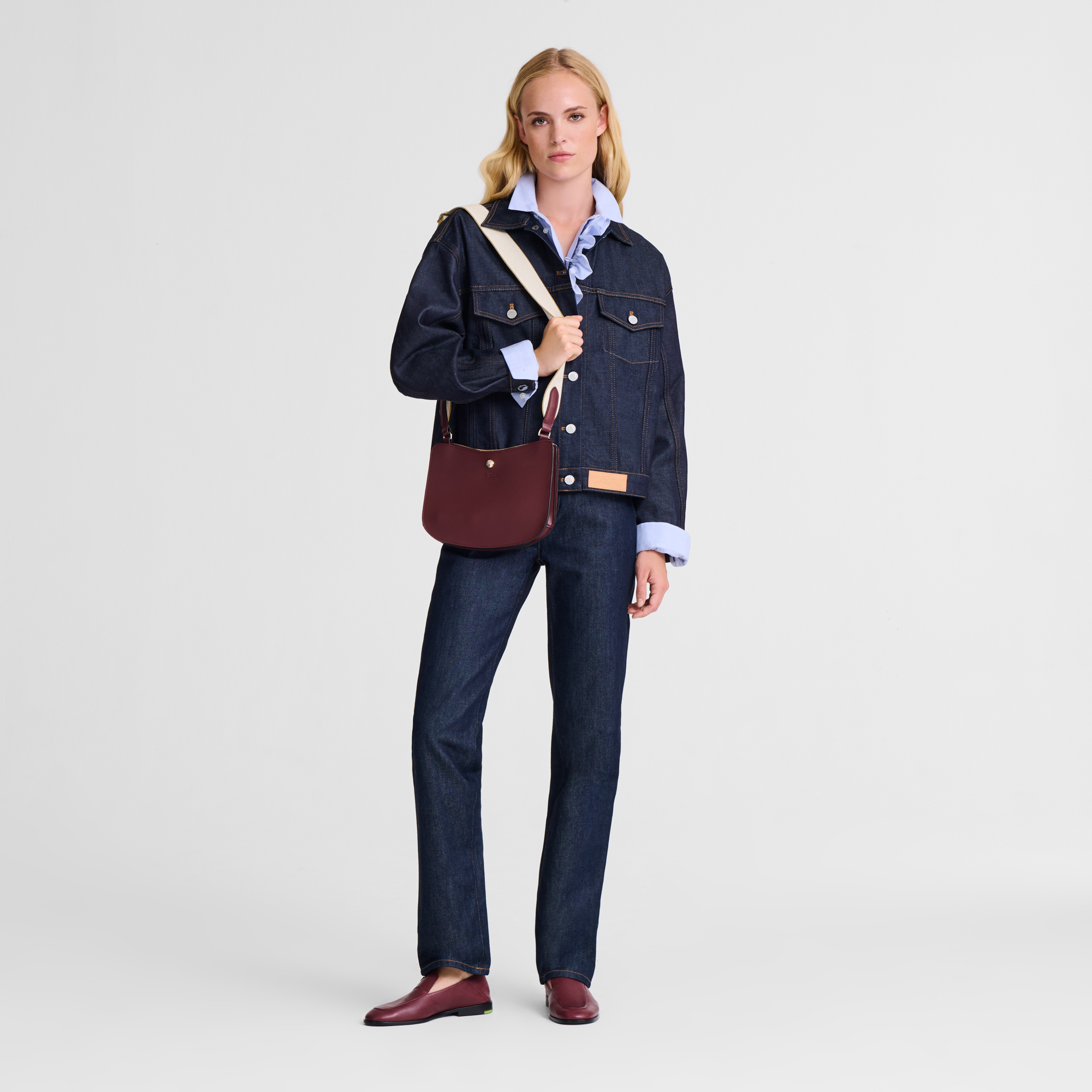 Épure Crossbody bag / Burgundy - Leather - 图片 2