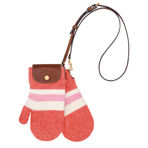 Le Pliage Collection Mittens bag / Coral/Pink - Knit