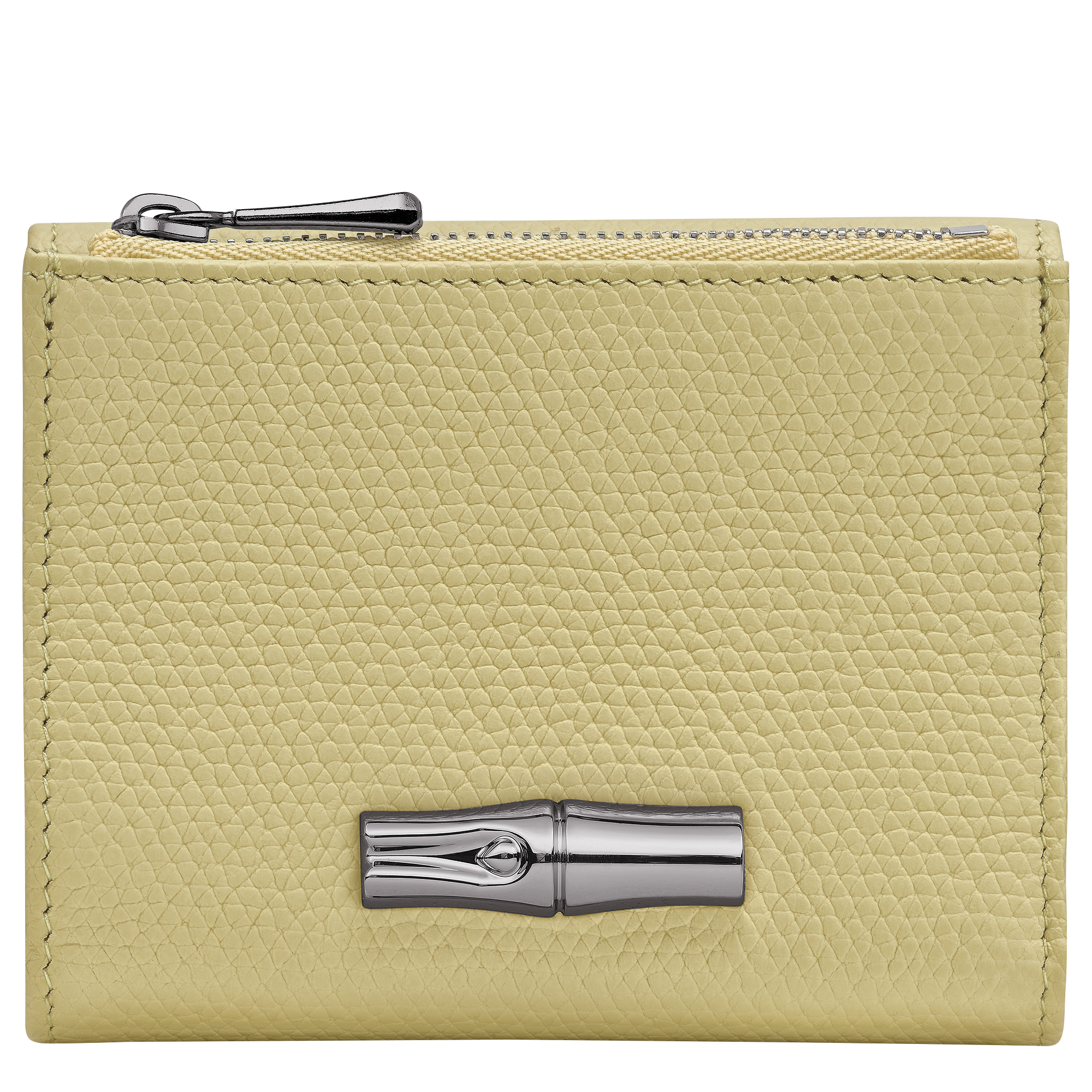 Le Roseau Compact wallet / Pistachio - Leather