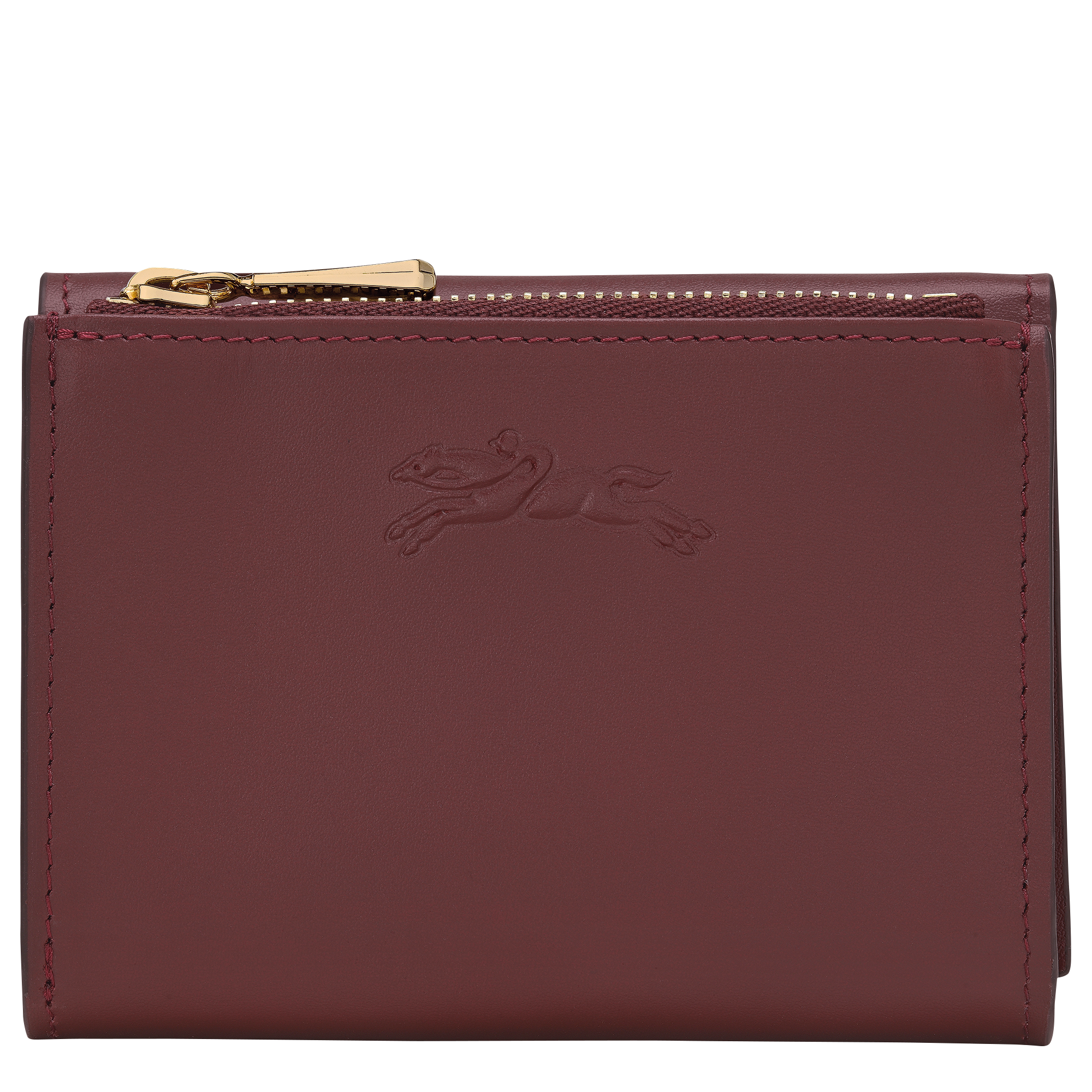Épure Compact wallet / Burgundy - Leather