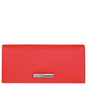 Le Roseau Long continental wallet / Vermilion - Leather