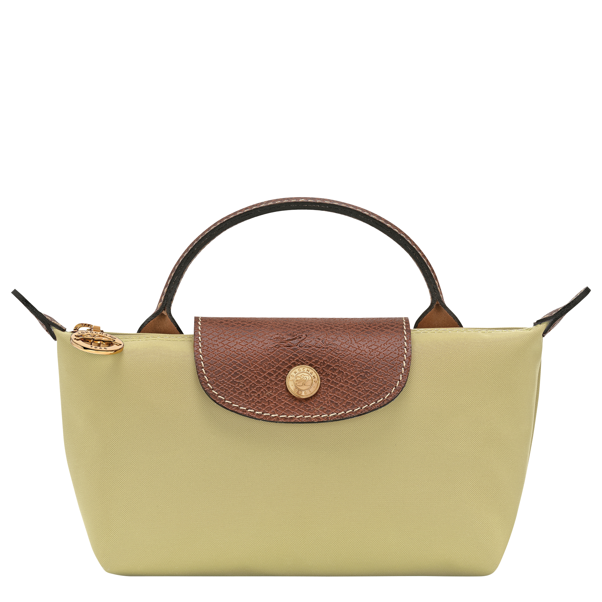 Le Pliage Original Pouch with handle / Pistachio - Recycled canvas