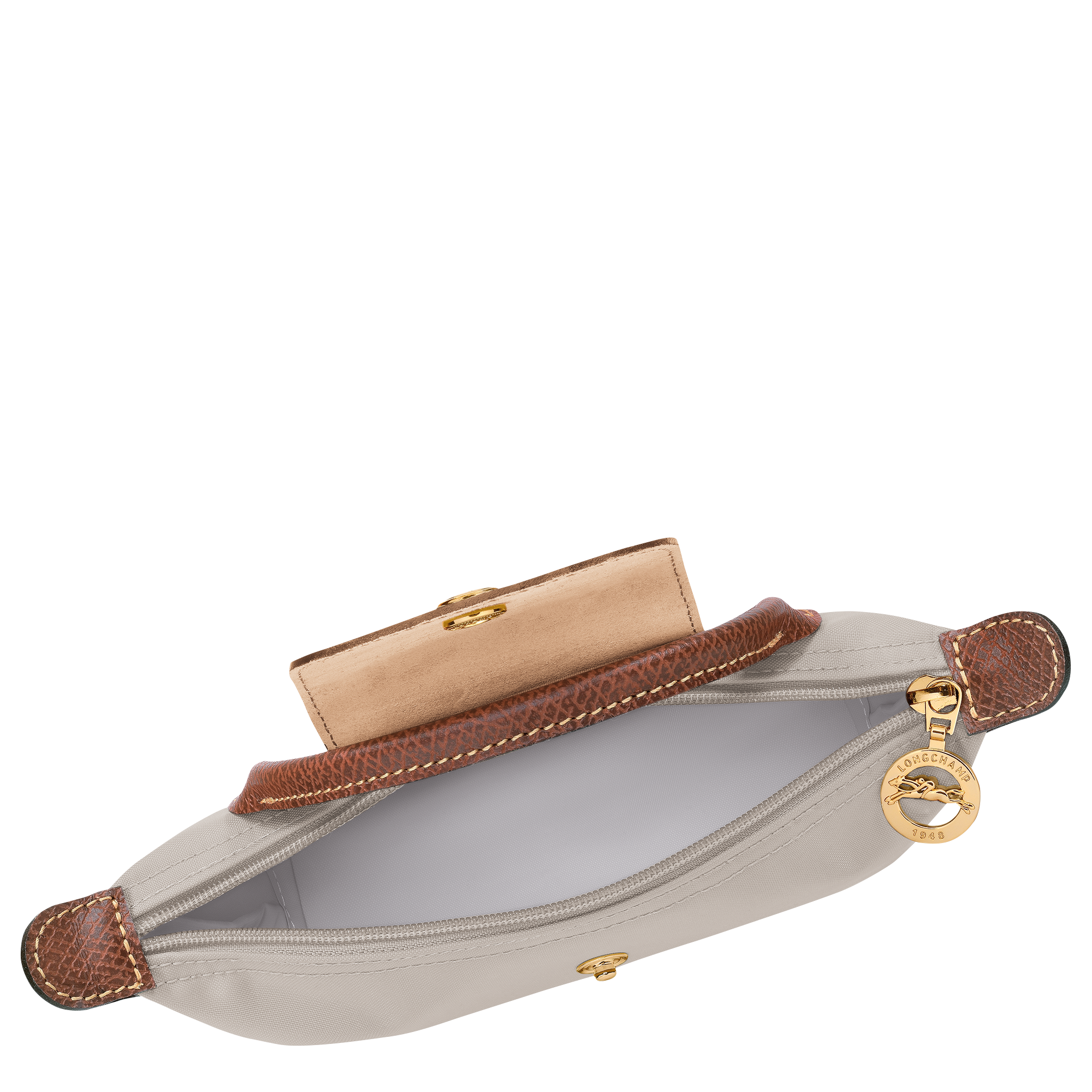 Le Pliage Original Pouch with handle / Pebble - Recycled canvas - 图片 5