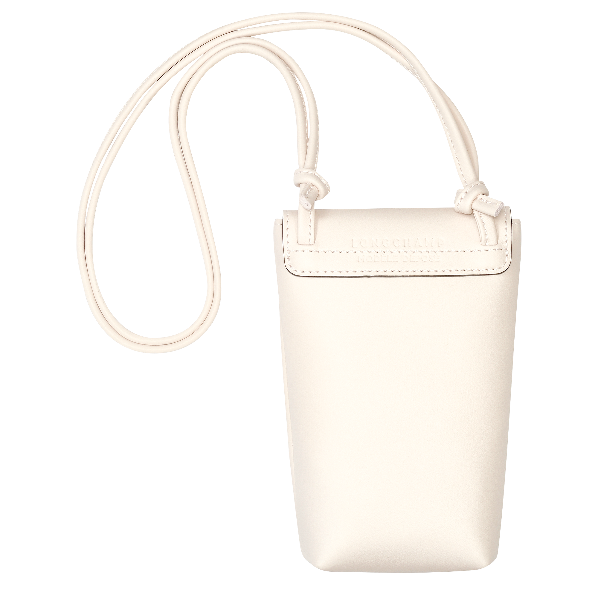 Le Pliage Xtra Phone case with leather lace / Ecru - Leather - 图片 4