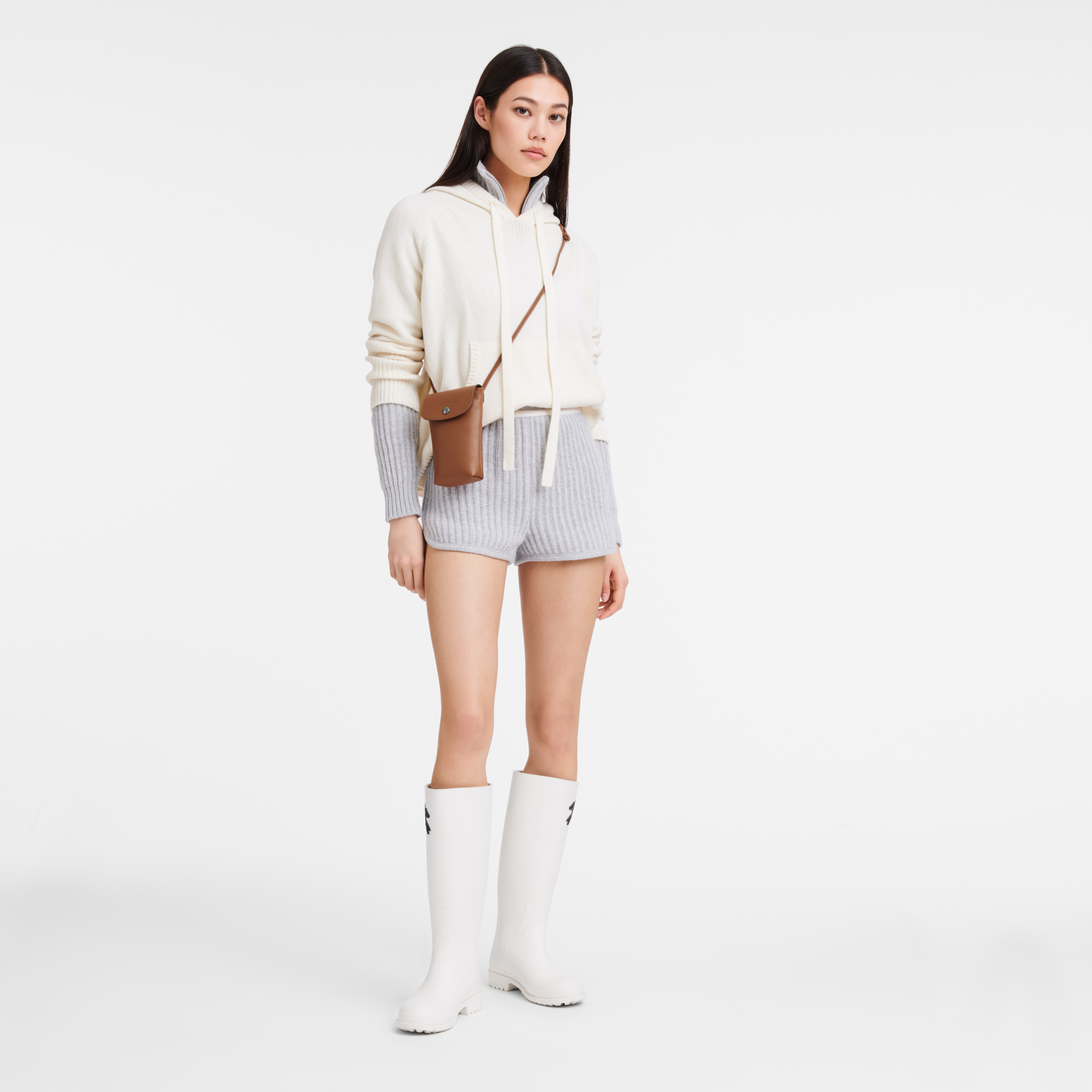 Le Pliage Xtra Phone case with leather lace / Cognac - Leather - 图片 2