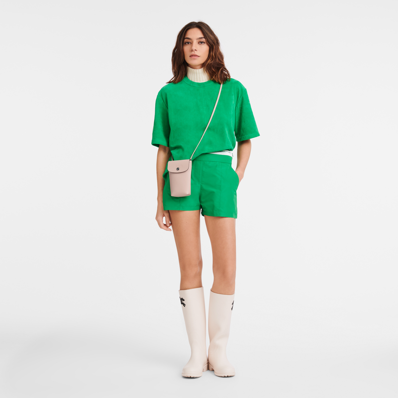 Le Pliage Xtra Phone case with leather lace / Ecru - Leather - 图片 8