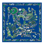 Forêt Longchamp Silk scarf 50 / Bright Blue - Silk
