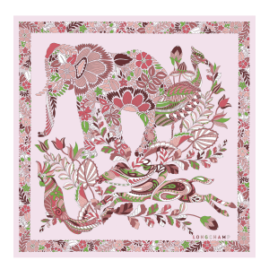 Forêt Longchamp Silk scarf 50 / Nude - Silk