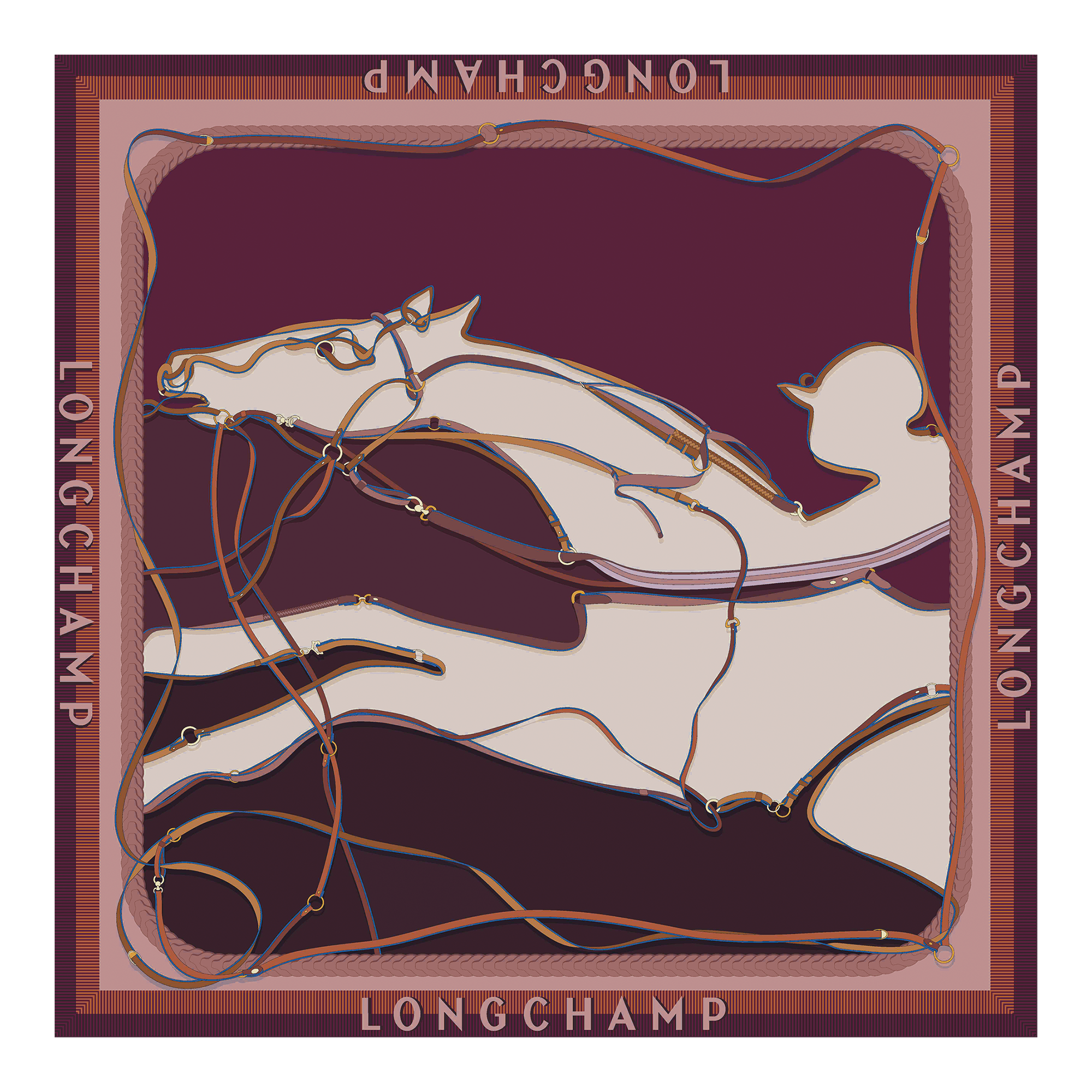 A toute Allure Silk scarf 90 / Pomegranate - Silk