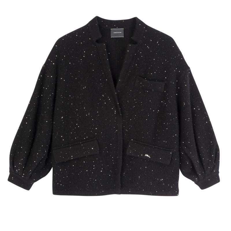 Kimono jacket / Black - Knit - 图片 10