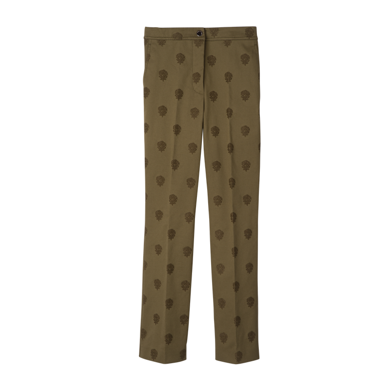 Trousers / Artichoke - Embroidered gabardine