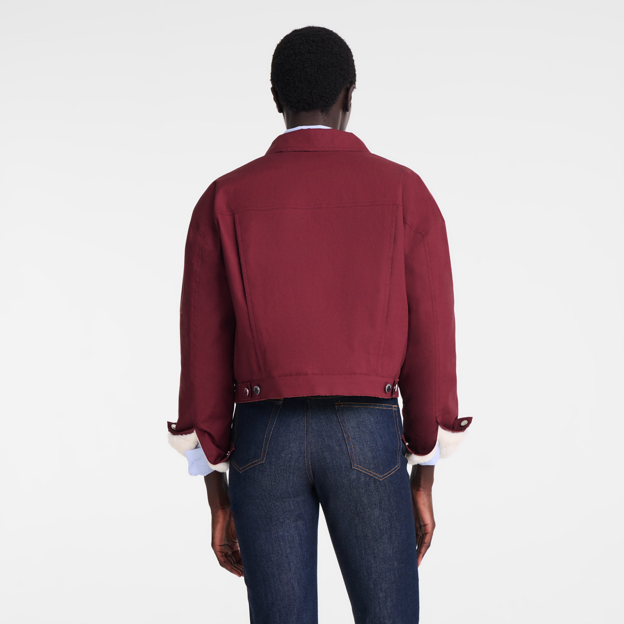 Jacket / Burgundy - Water-repellent technical canvas - 图片 2