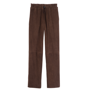 Leather straight pants / Mocha - Leather