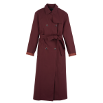 Trench coat / Burgundy - Water-repellent technical canvas