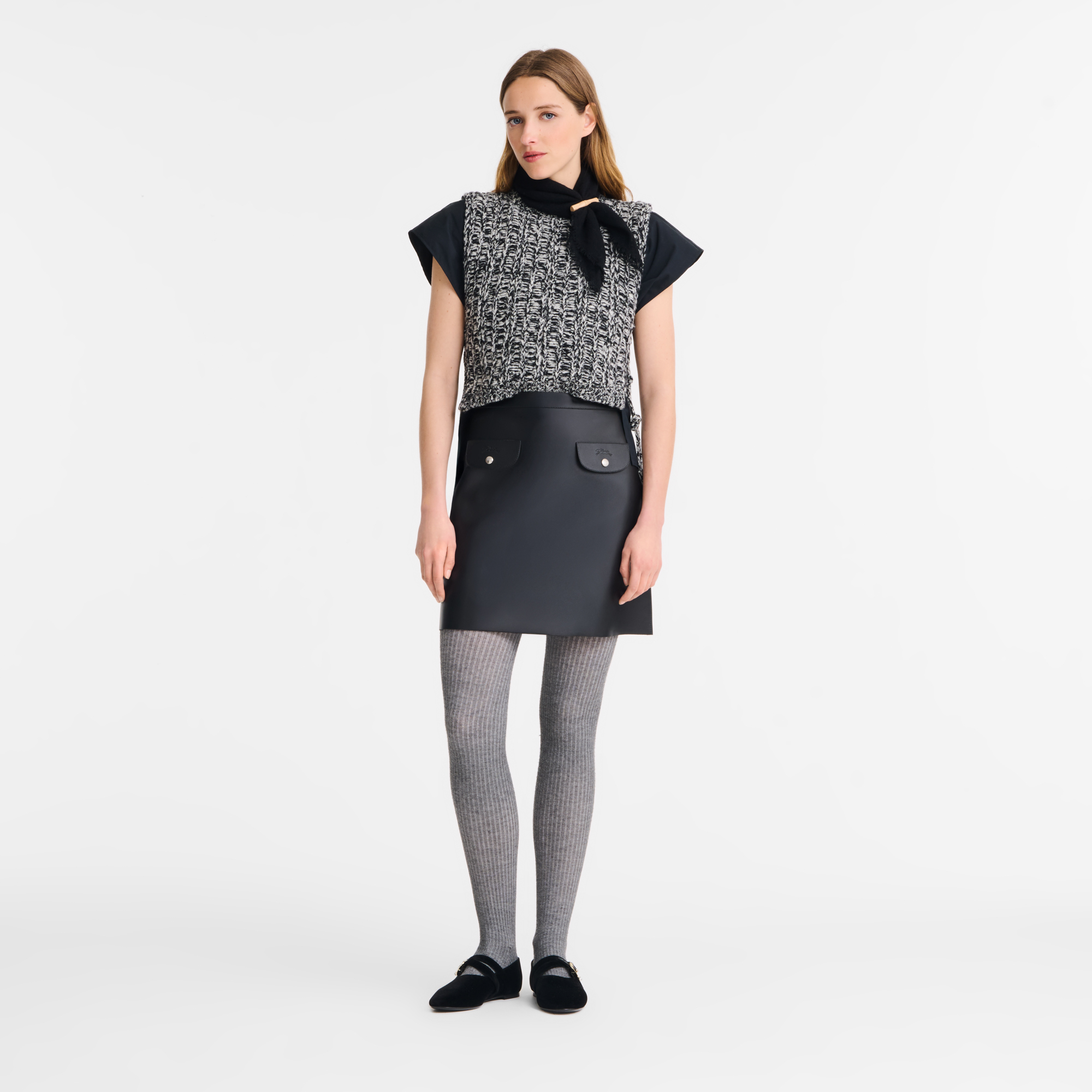 Top / Grey - Knit - 图片 2