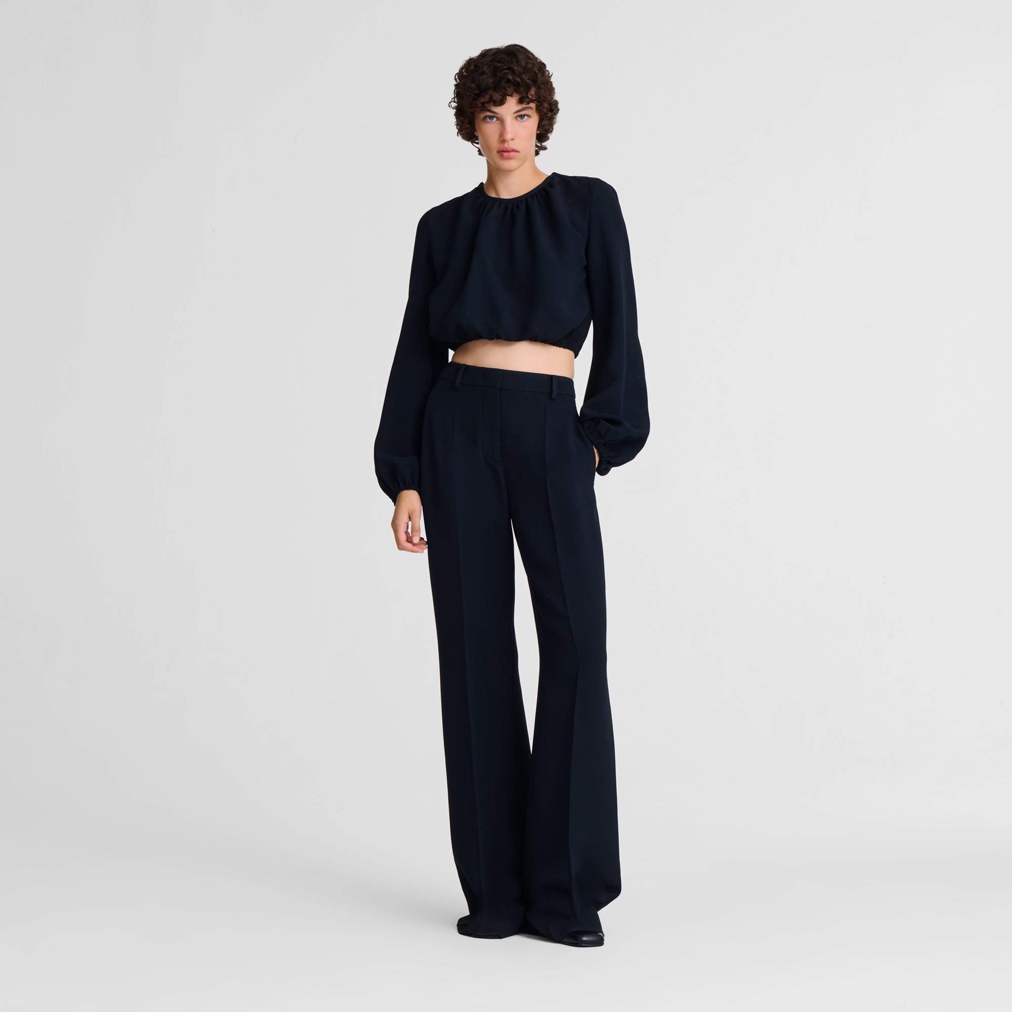 Trousers / Black - Crepe - 图片 3