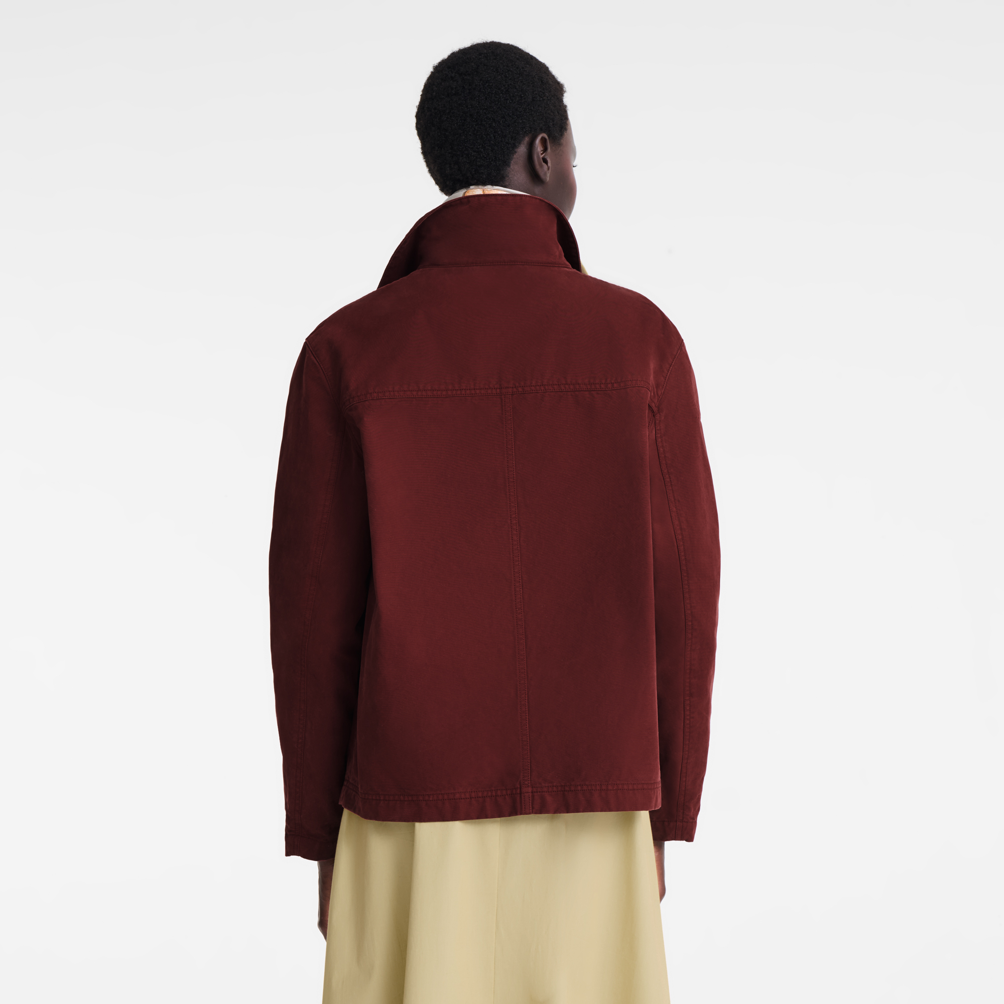 Jacket / Burgundy - Overdyed cotton - 图片 3