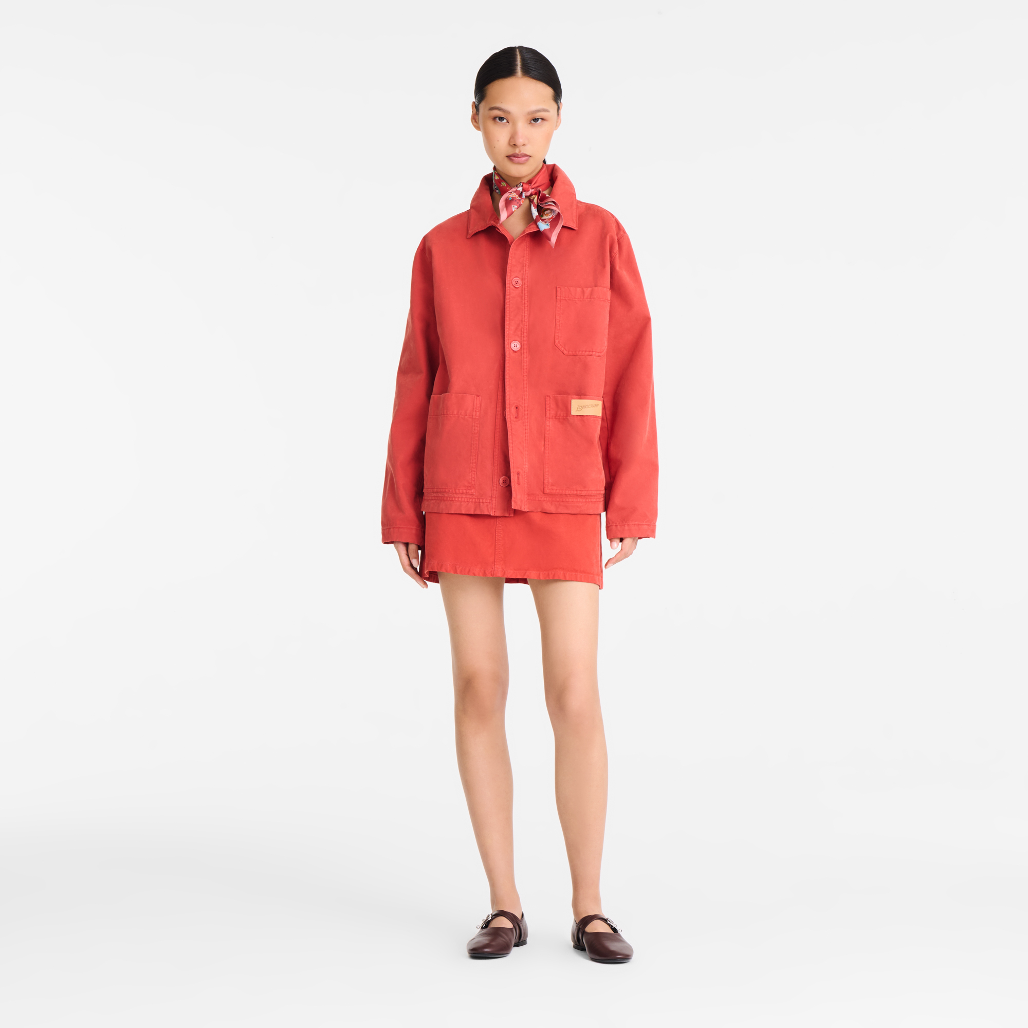 Jacket / Coral - Overdyed cotton - 图片 2