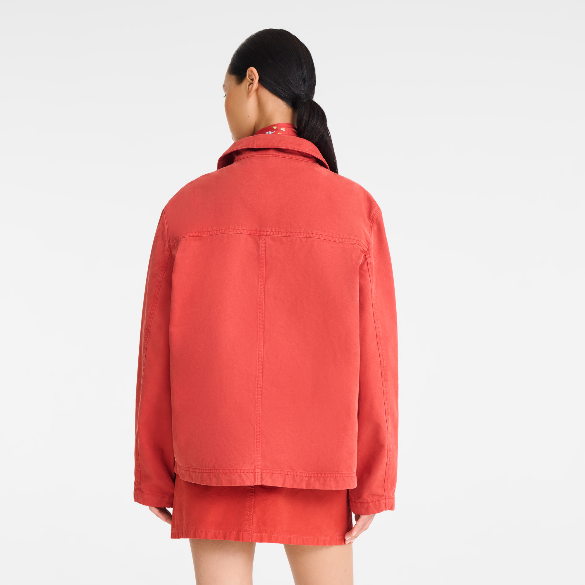 Jacket / Coral - Overdyed cotton - 图片 3