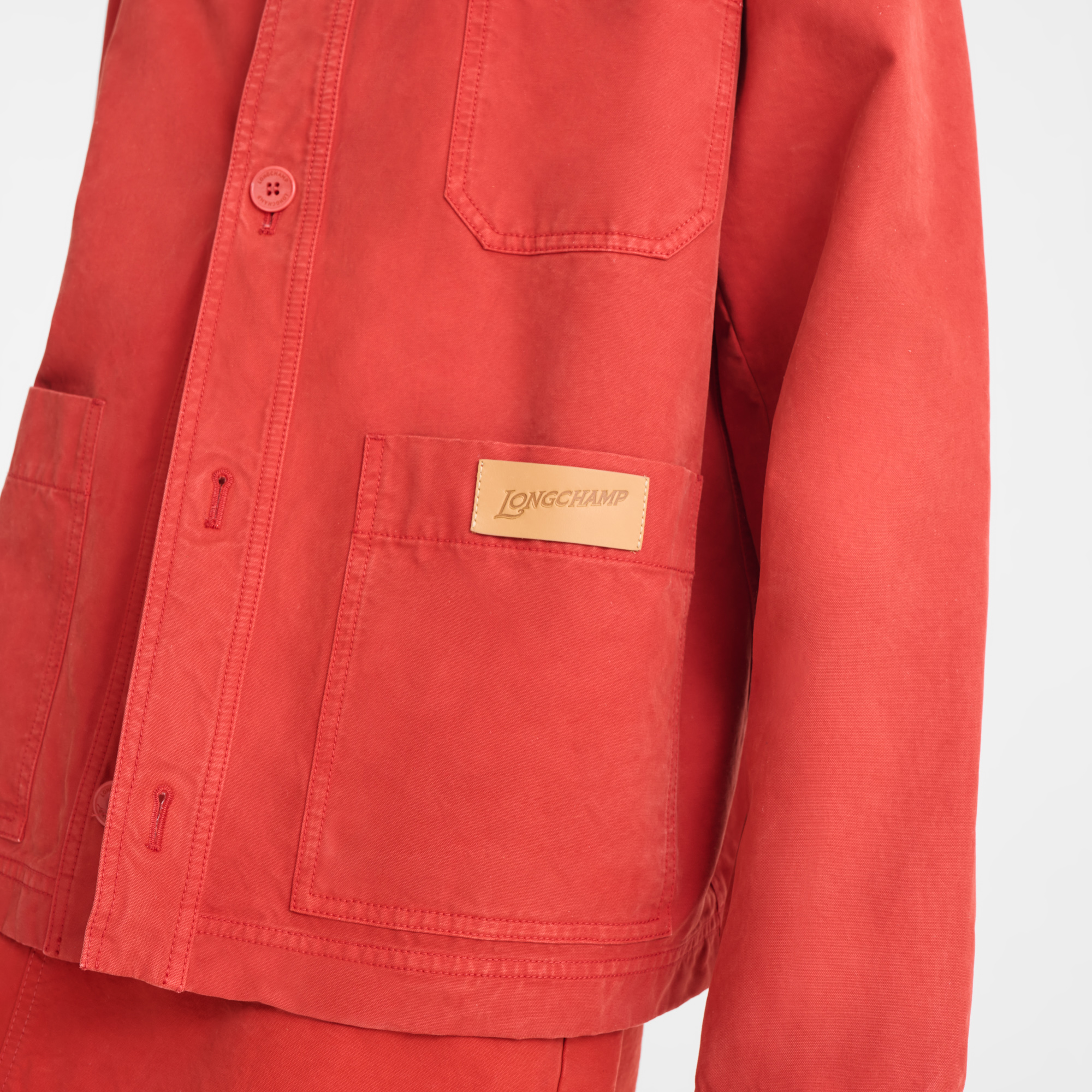 Jacket / Coral - Overdyed cotton - 图片 5