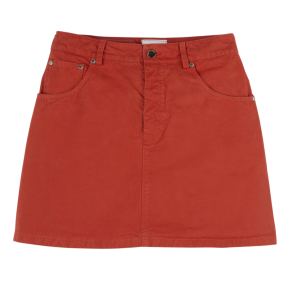 Skirt / Coral - Overdyed cotton