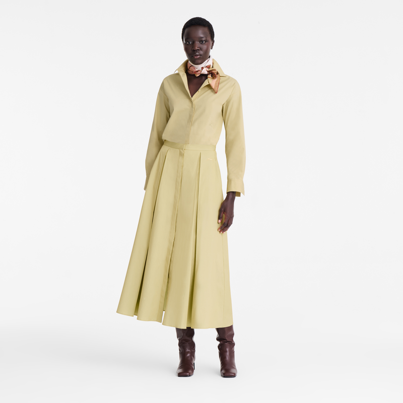 Midi skirt / Cream - Popelin - 图片 15