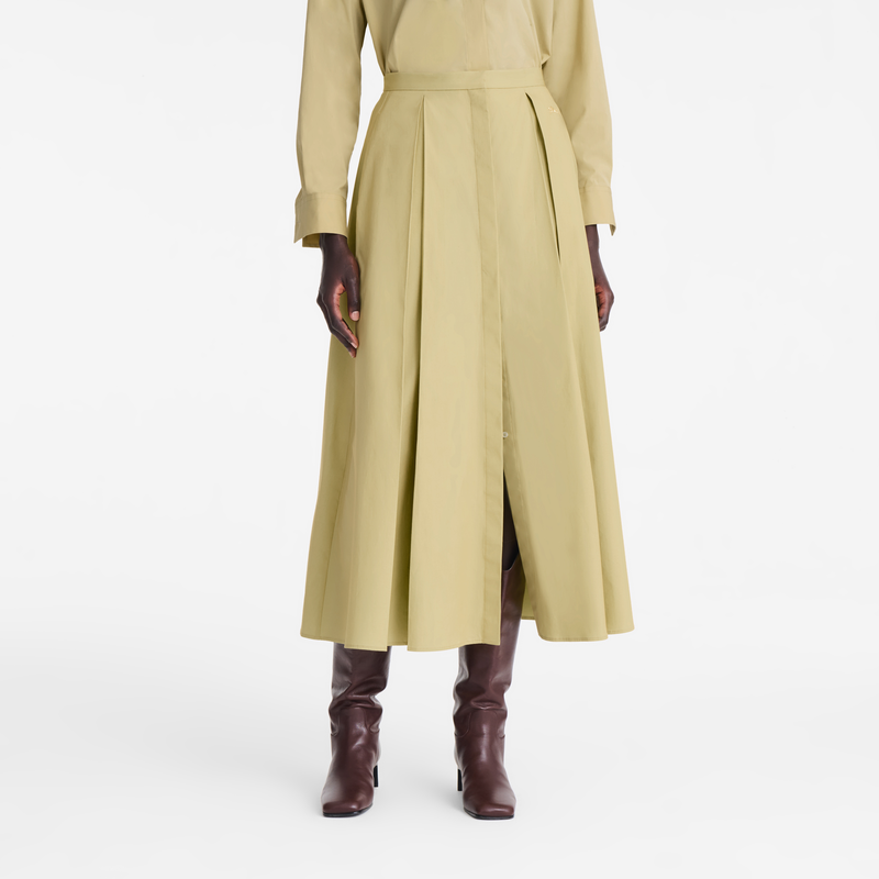 Midi skirt / Cream - Popelin - 图片 7